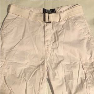 White Cargo Shorts
